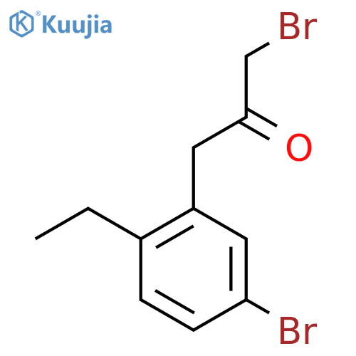 1-Bromo-3-(5-bromo-2-ethylphenyl)propan-2-one structure