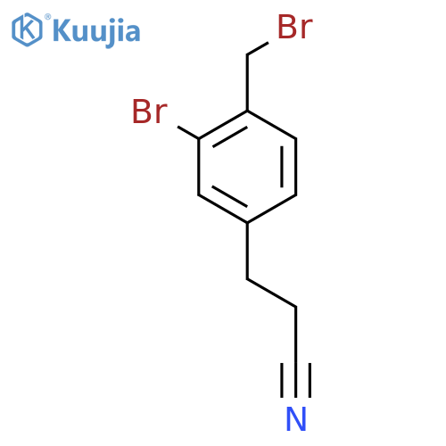3-(3-Bromo-4-(bromomethyl)phenyl)propanenitrile structure