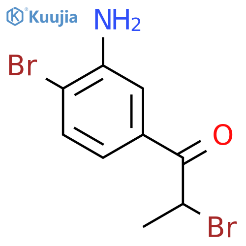 1-(3-Amino-4-bromophenyl)-2-bromopropan-1-one structure