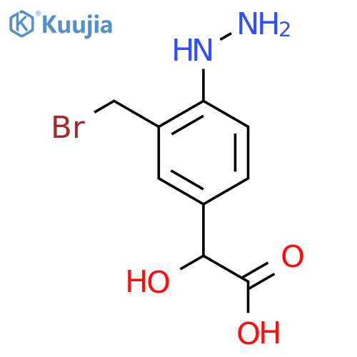3-(Bromomethyl)-4-hydrazinylmandelic acid structure