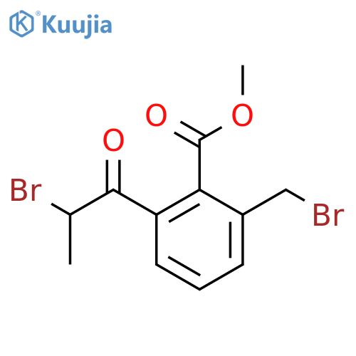 Methyl 2-(bromomethyl)-6-(2-bromopropanoyl)benzoate structure