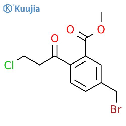 Methyl 5-(bromomethyl)-2-(3-chloropropanoyl)benzoate structure