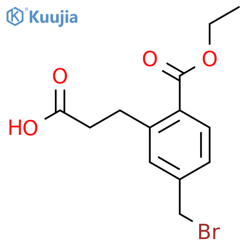 Ethyl 4-(bromomethyl)-2-(2-carboxyethyl)benzoate structure