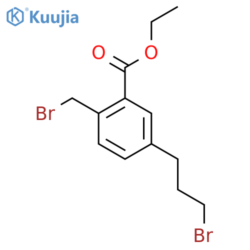 Ethyl 2-(bromomethyl)-5-(3-bromopropyl)benzoate structure