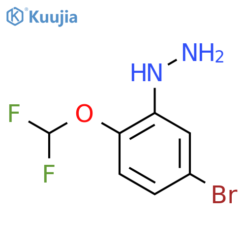 1-(5-Bromo-2-(difluoromethoxy)phenyl)hydrazine structure