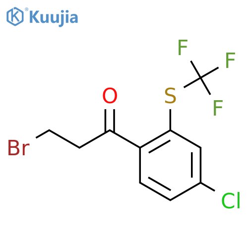 3-Bromo-1-(4-chloro-2-(trifluoromethylthio)phenyl)propan-1-one structure