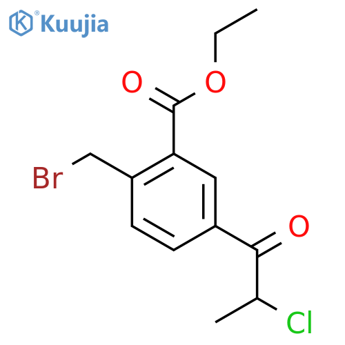 Ethyl 2-(bromomethyl)-5-(2-chloropropanoyl)benzoate structure