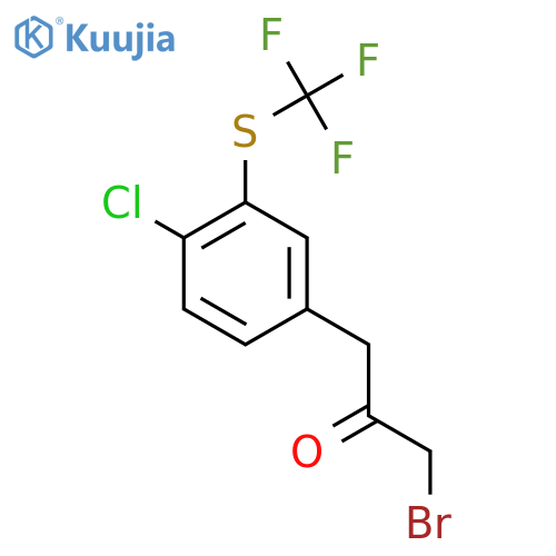 1-Bromo-3-(4-chloro-3-(trifluoromethylthio)phenyl)propan-2-one structure