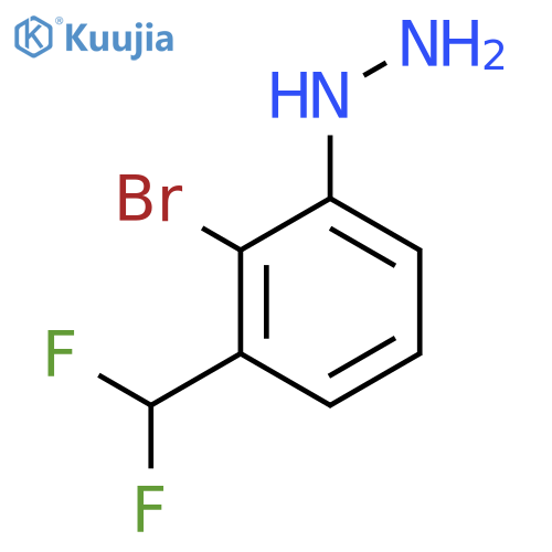 1-(2-Bromo-3-(difluoromethyl)phenyl)hydrazine structure
