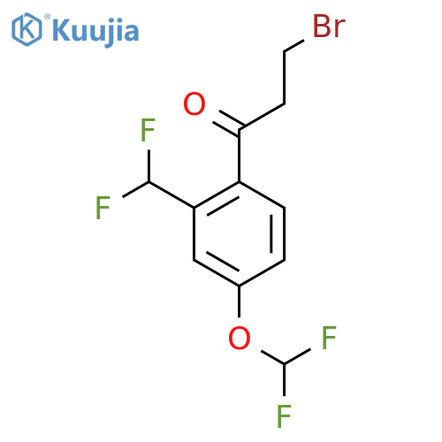 3-Bromo-1-(4-(difluoromethoxy)-2-(difluoromethyl)phenyl)propan-1-one structure