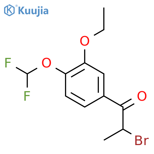 2-Bromo-1-(4-(difluoromethoxy)-3-ethoxyphenyl)propan-1-one structure