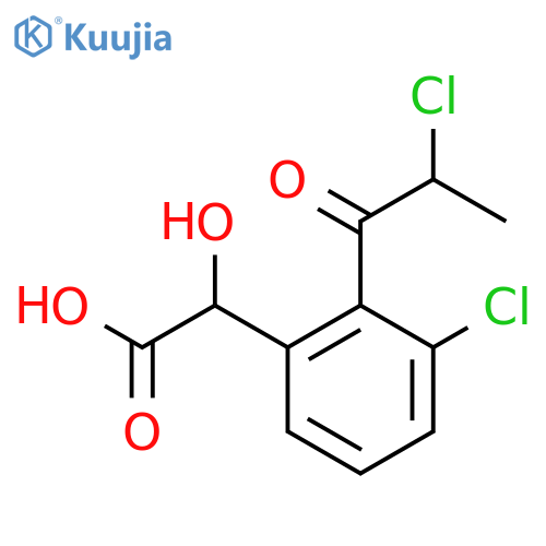 3-Chloro-2-(2-chloropropanoyl)mandelic acid structure