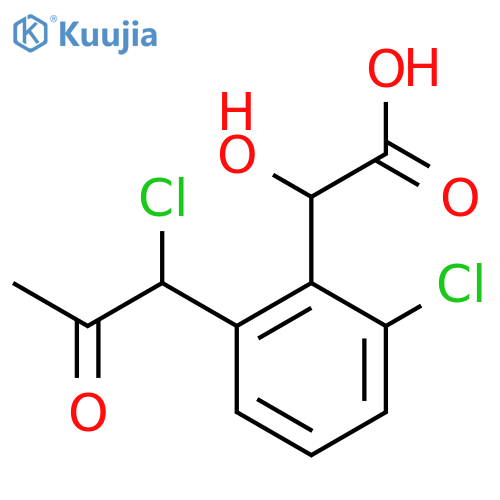 2-Chloro-6-(1-chloro-2-oxopropyl)mandelic acid structure