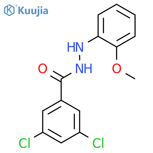 Benzoic acid, 3,5-dichloro-, 2-(2-methoxyphenyl)hydrazide structure