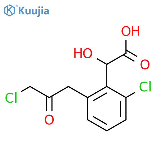 2-Chloro-6-(3-chloro-2-oxopropyl)mandelic acid structure