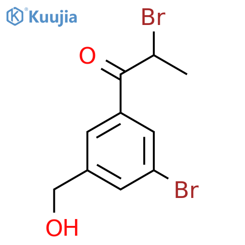 2-Bromo-1-(3-bromo-5-(hydroxymethyl)phenyl)propan-1-one structure