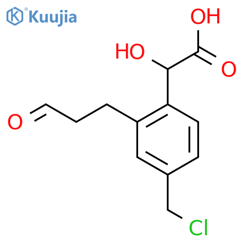 4-(Chloromethyl)-2-(3-oxopropyl)mandelic acid structure