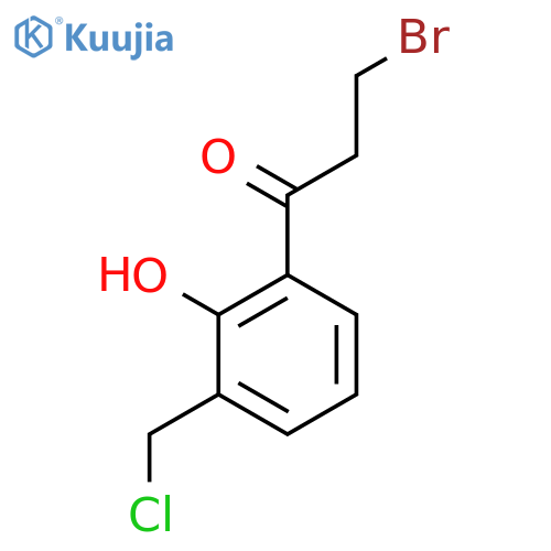 3-Bromo-1-(3-(chloromethyl)-2-hydroxyphenyl)propan-1-one structure