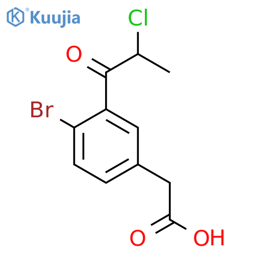 4-Bromo-3-(2-chloropropanoyl)phenylacetic acid structure