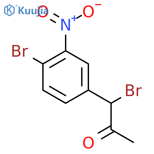1-Bromo-1-(4-bromo-3-nitrophenyl)propan-2-one structure