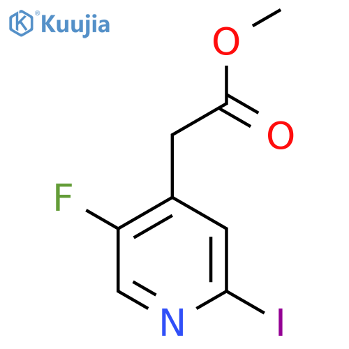 Methyl 5-fluoro-2-iodopyridine-4-acetate structure