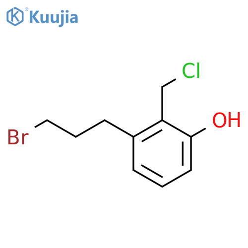 2-(3-Bromopropyl)-6-hydroxybenzyl chloride structure