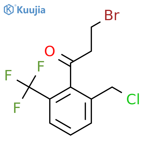 3-Bromo-1-(2-(chloromethyl)-6-(trifluoromethyl)phenyl)propan-1-one structure