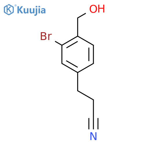 3-(3-Bromo-4-(hydroxymethyl)phenyl)propanenitrile structure