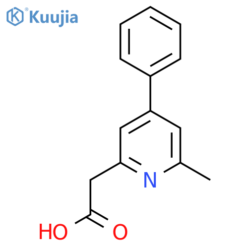 2-Methyl-4-phenylpyridine-6-acetic acid structure