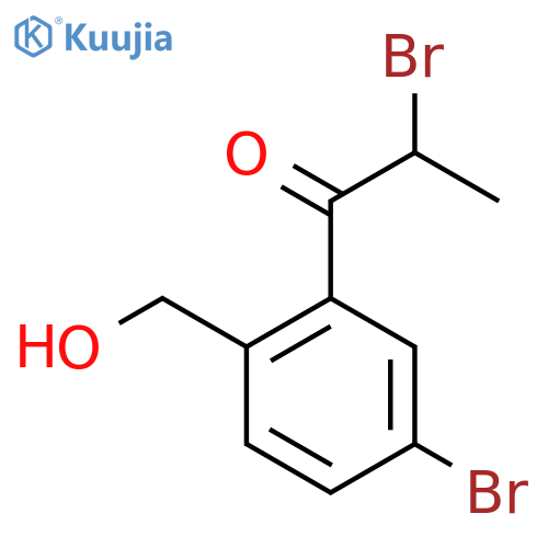 2-Bromo-1-(5-bromo-2-(hydroxymethyl)phenyl)propan-1-one structure