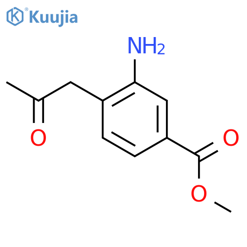 Methyl 3-amino-4-(2-oxopropyl)benzoate structure
