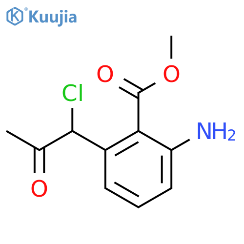 Methyl 2-amino-6-(1-chloro-2-oxopropyl)benzoate structure