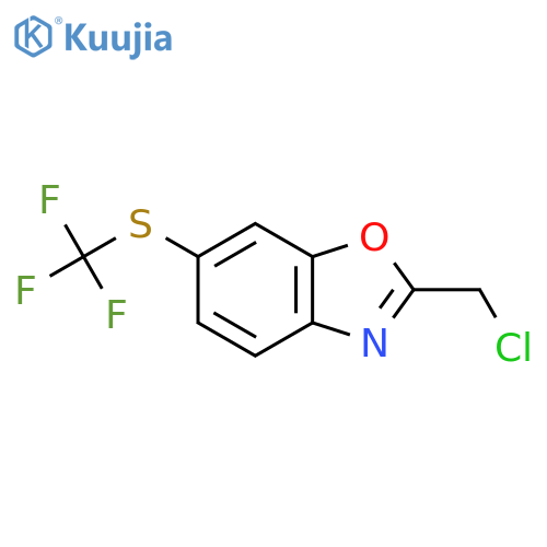 2-(Chloromethyl)-6-(trifluoromethylthio)benzo[d]oxazole structure