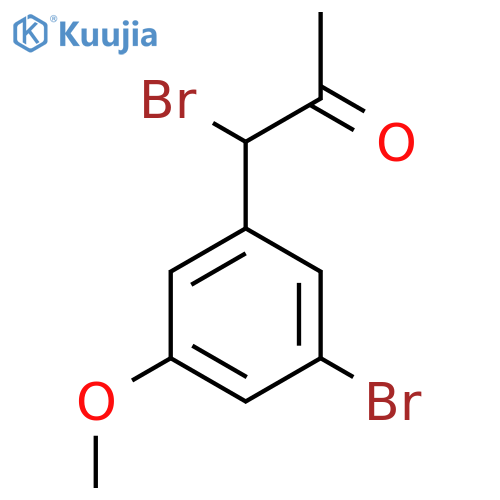 1-Bromo-1-(3-bromo-5-methoxyphenyl)propan-2-one structure