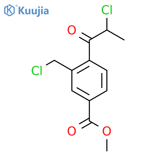Methyl 3-(chloromethyl)-4-(2-chloropropanoyl)benzoate structure