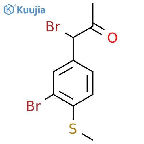 1-Bromo-1-(3-bromo-4-(methylthio)phenyl)propan-2-one structure