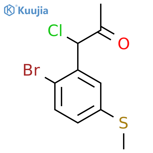 1-(2-Bromo-5-(methylthio)phenyl)-1-chloropropan-2-one structure