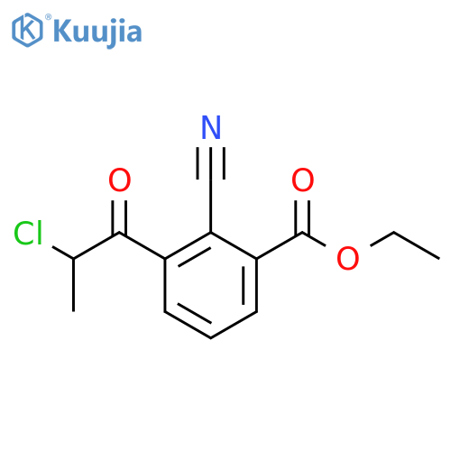 Ethyl 3-(2-chloropropanoyl)-2-cyanobenzoate structure