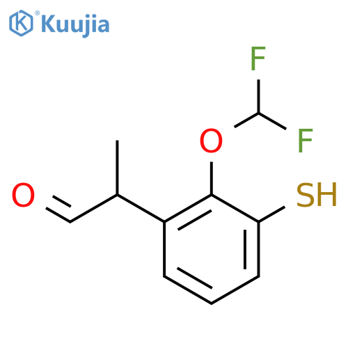 2-(Difluoromethoxy)-3-mercaptophenylpropanal structure