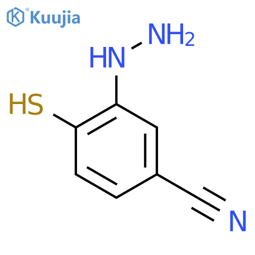 5-Cyano-2-mercaptophenylhydrazine structure