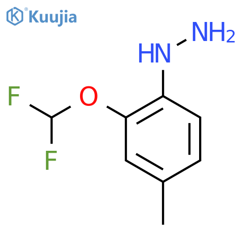 2-(Difluoromethoxy)-4-methylphenylhydrazine structure