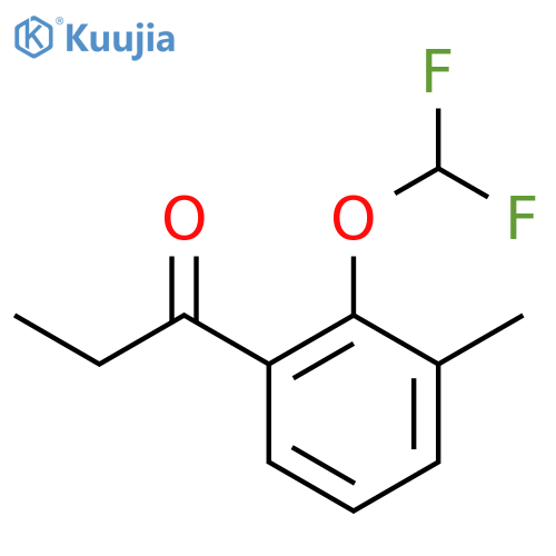 1-(2-(Difluoromethoxy)-3-methylphenyl)propan-1-one structure