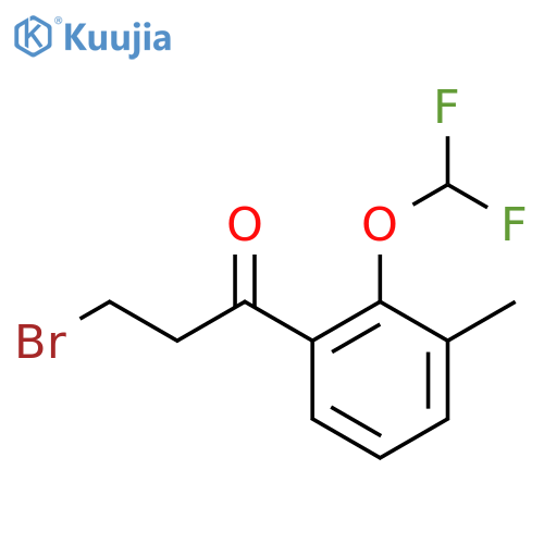 3-Bromo-1-(2-(difluoromethoxy)-3-methylphenyl)propan-1-one structure