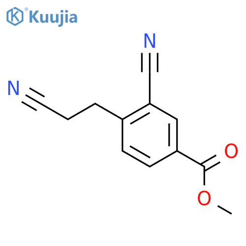 Methyl 3-cyano-4-(2-cyanoethyl)benzoate structure