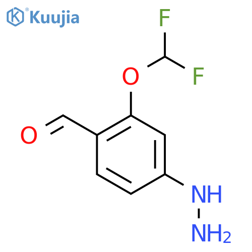 3-(Difluoromethoxy)-4-formylphenylhydrazine structure