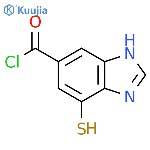 4-Mercapto-1H-benzimidazole-6-carbonyl chloride structure