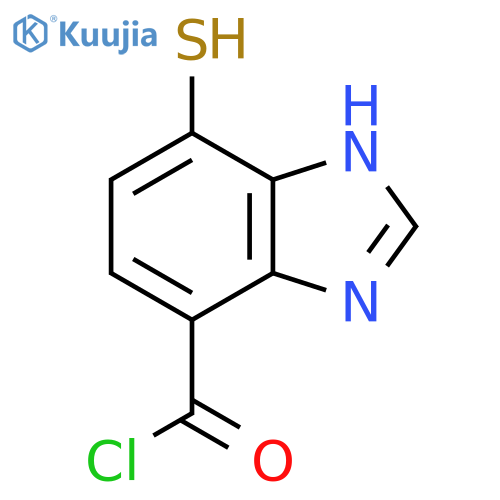 4-Mercapto-1H-benzimidazole-7-carbonyl chloride structure