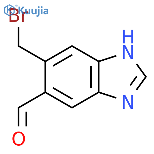 5-Bromomethyl-6-formyl-1H-benzimidazole structure