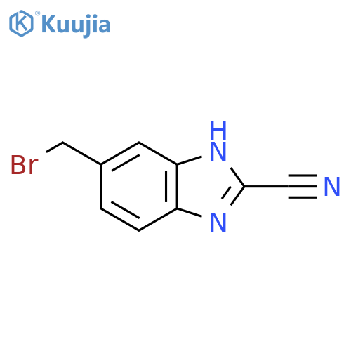 5-Bromomethyl-2-cyano-1H-benzimidazole structure