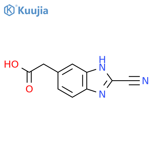 2-Cyano-1H-benzimidazole-5-acetic acid structure